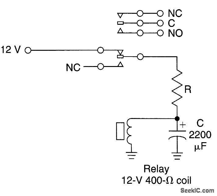 快速開啟/延遲關閉繼電器電路