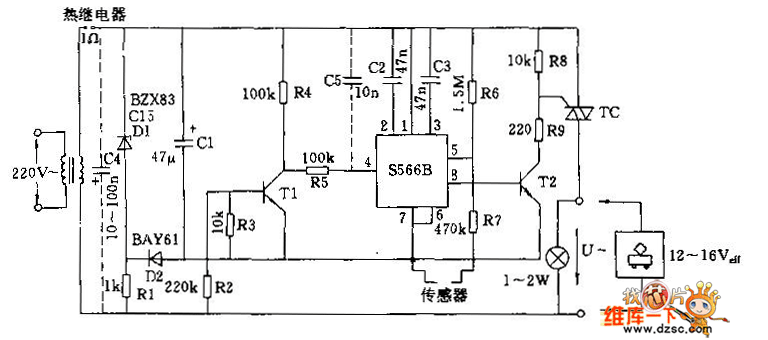 具有低供電電壓的晶閘管控制電路圖