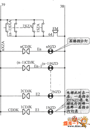 JKH1-771 A電梯樓層指示燈電路圖