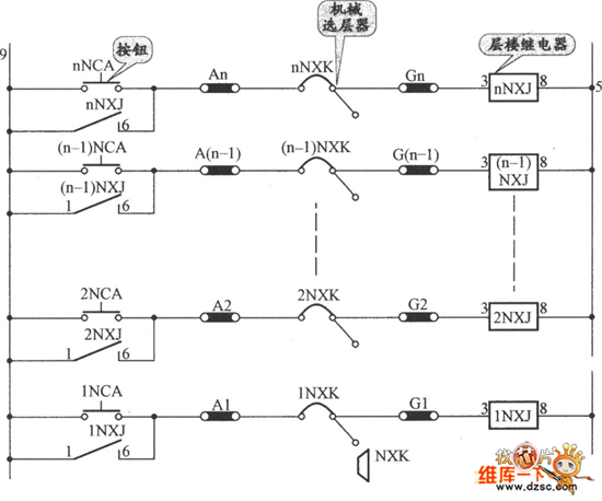 JKH1-771A電梯按鈕電路圖