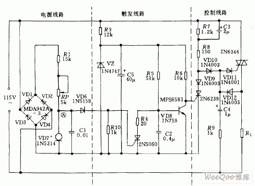 帶自動(dòng)復(fù)位功能的過壓保護(hù)電路圖