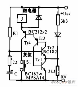 穩定的四晶體管定時器電路圖