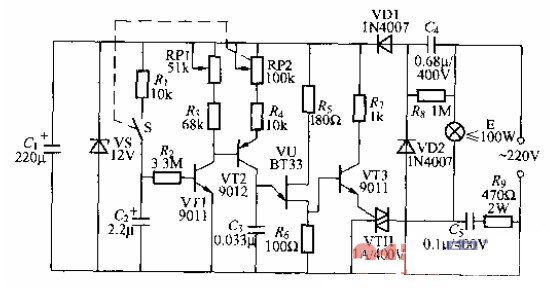 新穎的晶閘管調光燈電路圖