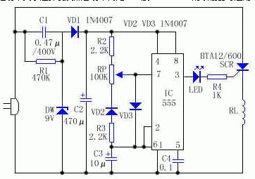 家用紅外取暖器溫控電路圖