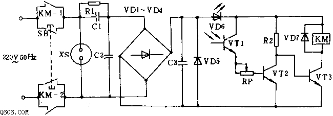 一款光電遙控電源開關(guān)電路圖